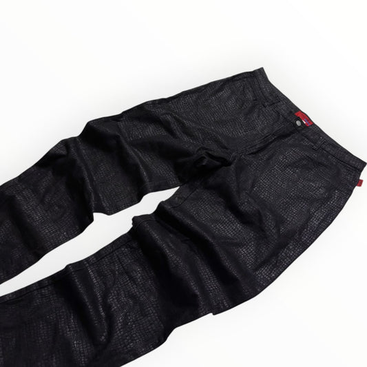 Snake Pattern Denim Jeans