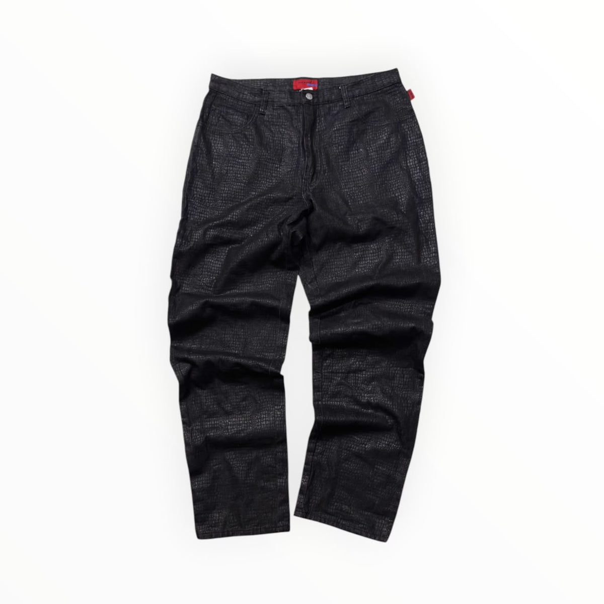 Snake Pattern Denim Jeans