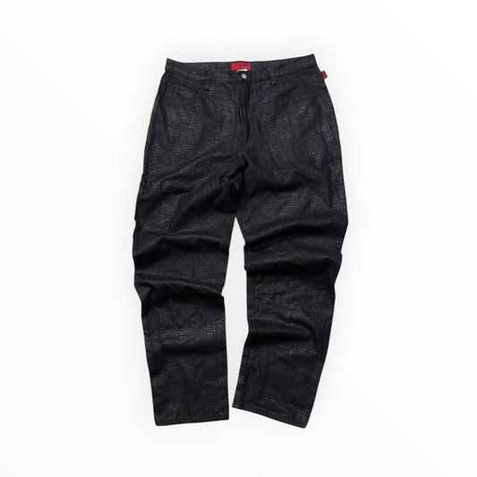 Snake Pattern Denim Jeans